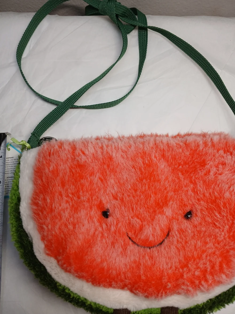 Jellycat Watermelon Plush Crossbody Bag in Red, Green & Brown